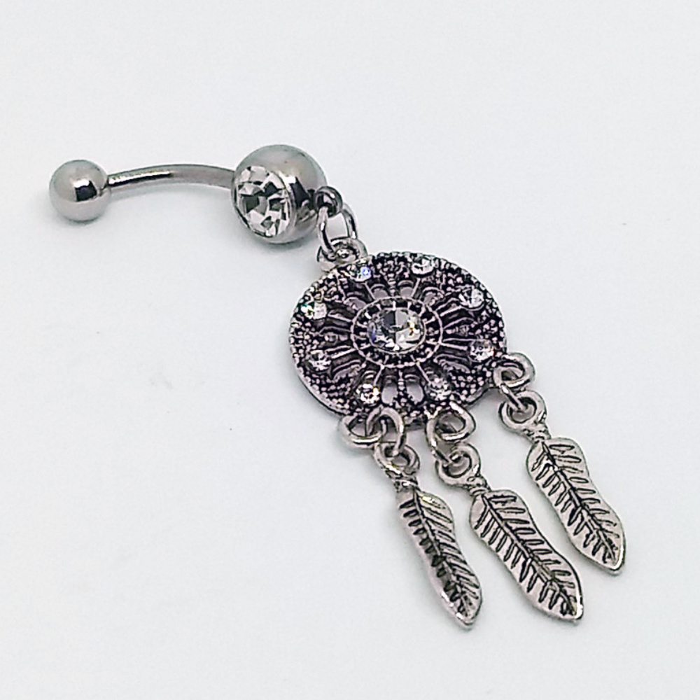 NAVEL RING - DREAMCATCHER Cute Rhinestone Jewelry - Picture 1 of 2
